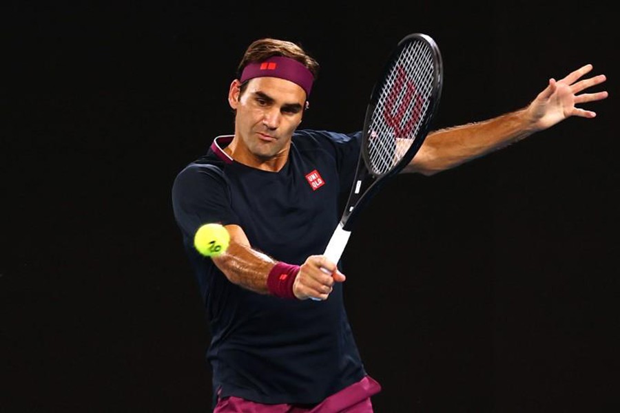 Switzerland's Roger Federer in action during the match against Steve Johnson of the US — Reuters photo
