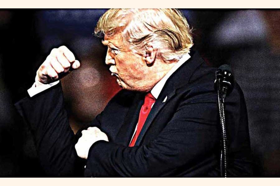 Trump unbound? 	—Photo: Charlie Riedel/AP; Graphic Enhancement: PW