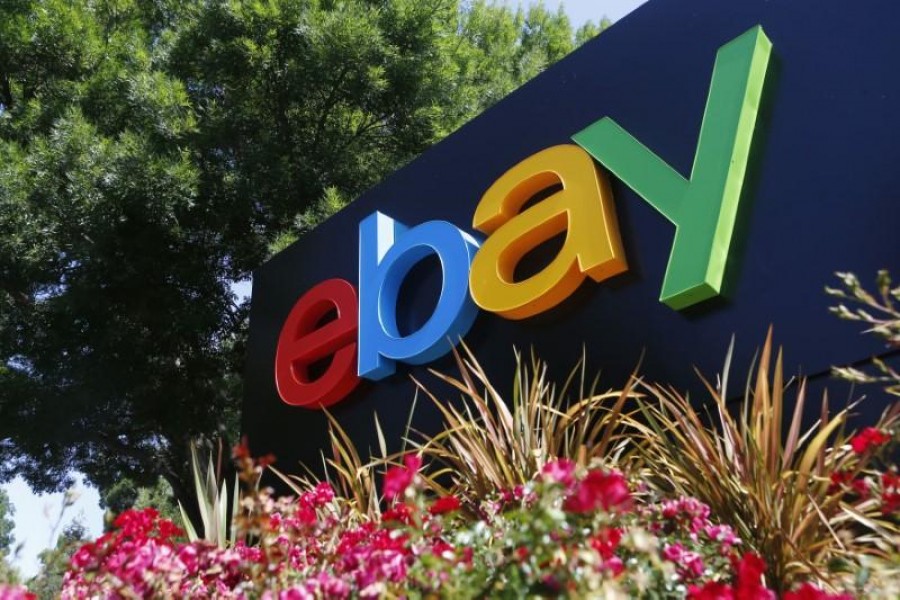 An eBay sign is seen at an office building in San Jose, California May 28, 2014. REUTERS/Beck Diefenbach/File Photo