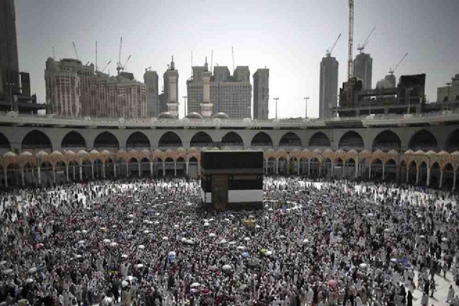 Muslim pilgrims circumambulate around the Kaaba, the cubic building at the Grand Mosque, ahead of the annual Hajj pilgrimage in Mecca, Saudi Arabia, August 28, 2017 — AP/Files