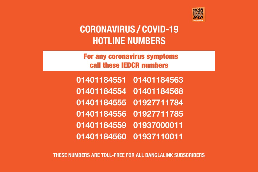 Banglalink launches toll-free coronavirus hotline services