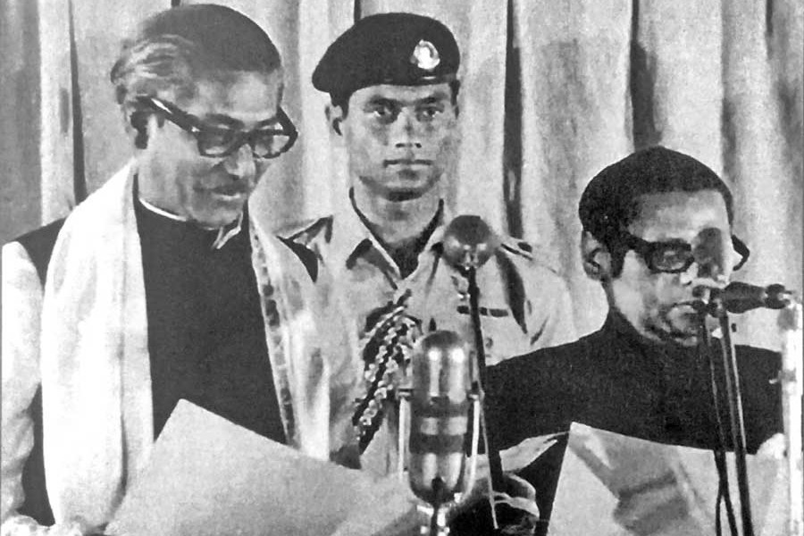 Bangabandhu Sheikh Mujibur Rahman takes oath as the Prime Minister of a free and independent Bangladesh (January 12, 1972) — mujib100.gov.bd