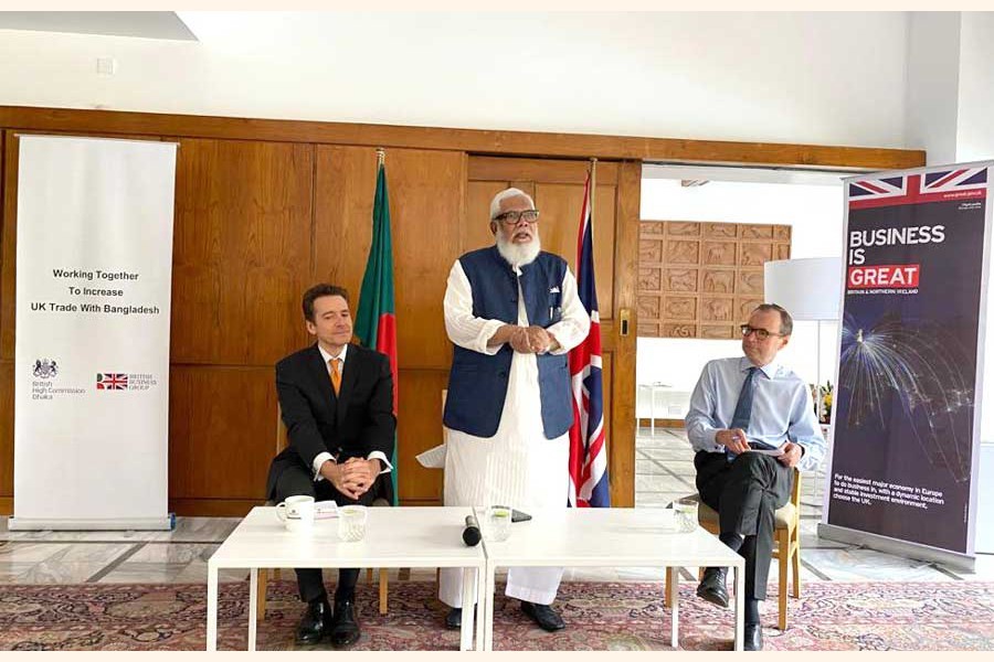 Salman F.Rahman, Private Industry & Investment Advisor to the Prime Minister. addressing a breakfast meeting to discuss trade between the UK and Bangladesh, arranged by British Business Group (BBG).