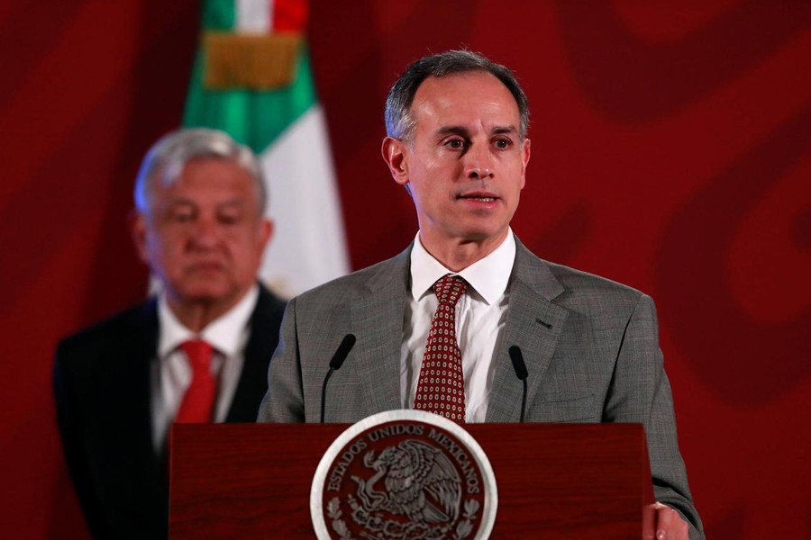 Hugo Lopez-Gatell Ramirez, Mexico's Undersecretary of Health Prevention and Promotion, attends a news conference with Mexico's President Andres Manuel Lopez Obrador, as the spread of the coronavirus disease (COVID-19) continues, at the National Palace in Mexico City, Mexico on March 17, 2020 — Reuters/Files