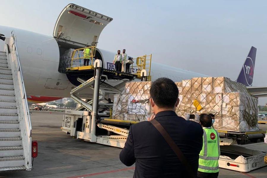 Second batch of medical logistics from China in city