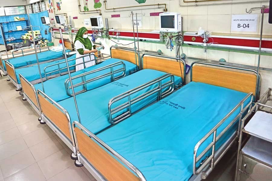 An isolation unit has been opened on the ground floor of unit-2 of Dhaka Medical College Hospital in the city for handling any possible coronavirus outbreak. –FE file photo