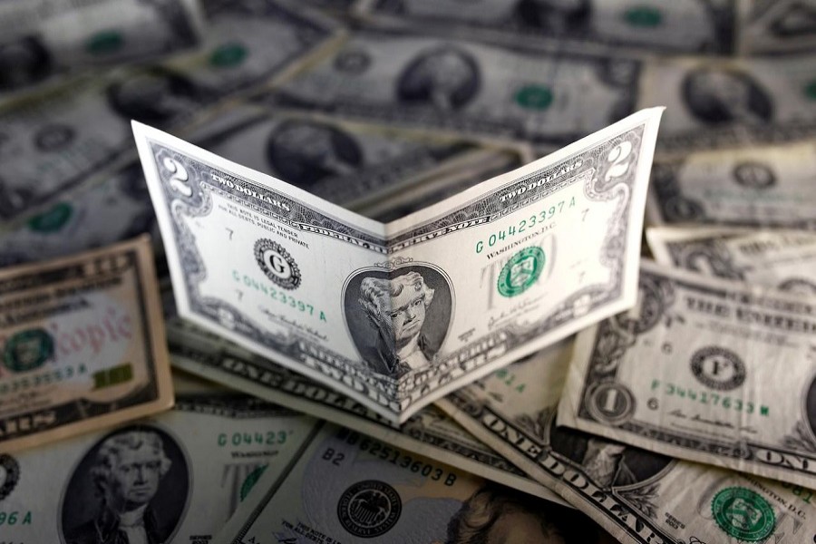 US dollar notes are seen in the picture illustration. — Reuters/Files