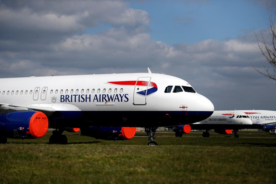 British Airways planes are seen parked at Bournemouth Airport, as the spread of the coronavirus disease (COVID-19) continues, Bournemouth, Britain on April 1, 2020 — Reuters photo