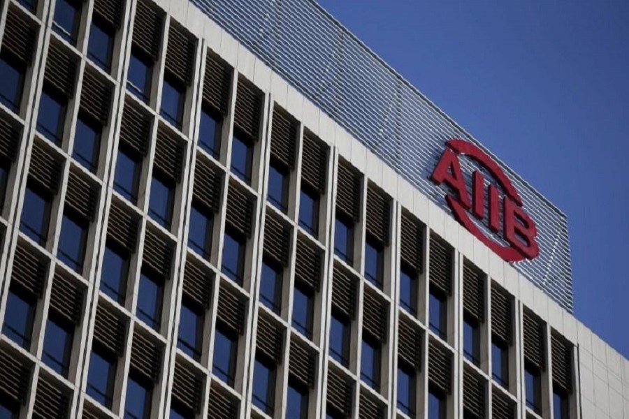 The logo of the Asian Infrastructure Investment Bank (AIIB) is seen at its headquarter building in Beijing, January 17, 2016. — Reuters