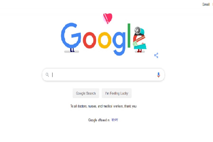 Google doodle pays tribute to doctors, nurses, medical staff