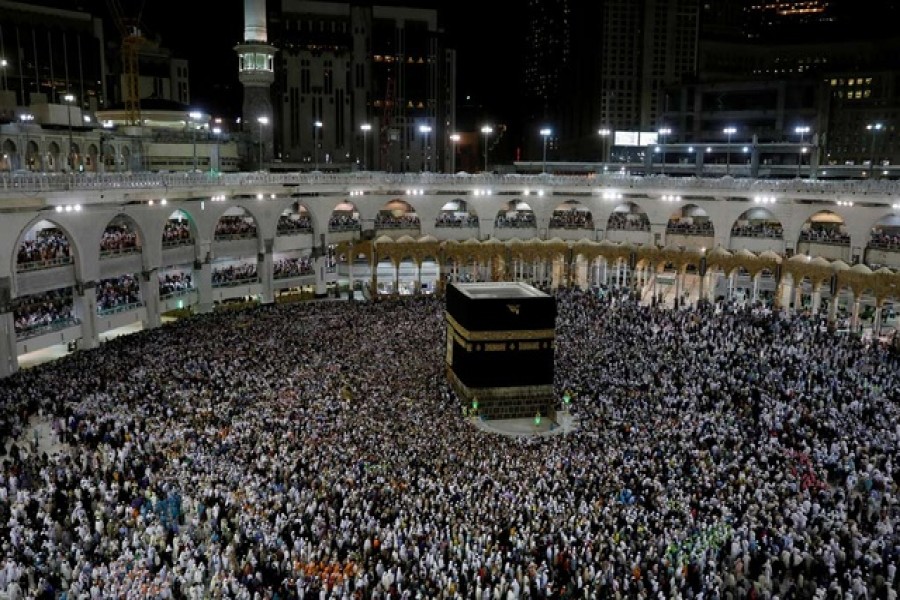 Muslim pilgrims circle the Kaaba and pray at the Grand mosque at the end of their Haj pilgrimage in the holy city of Mecca, Saudi Arabia, August 13, 2019. — Reuters/Files