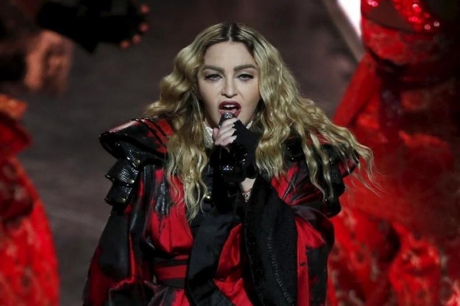 Madonna performs during her Rebel Heart Tour concert at Studio City in Macau, China February 20, 2016. REUTERS/Bobby Yip