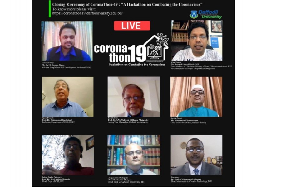 Online based CoronaThon-19 arranged by Daffodil International University concludes