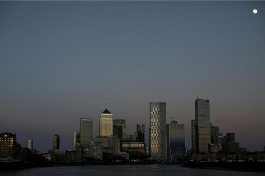 General view of the Canary Wharf financial district, following the outbreak of the coronavirus disease (COVID-19), in London, Britain, May 5, 2020. REUTERS/Marika Kochiashvili
