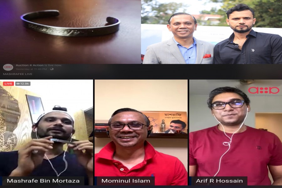 Mashrafe’s bracelet sells for Tk 4.2m to support virus-affected people