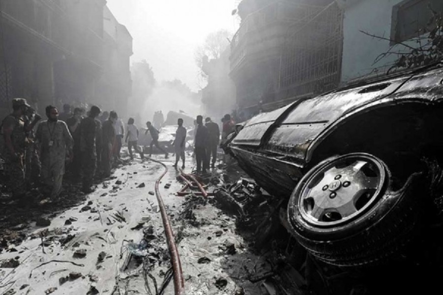 Pakistani airliner crashes into Karachi residential buildings, many feared dead