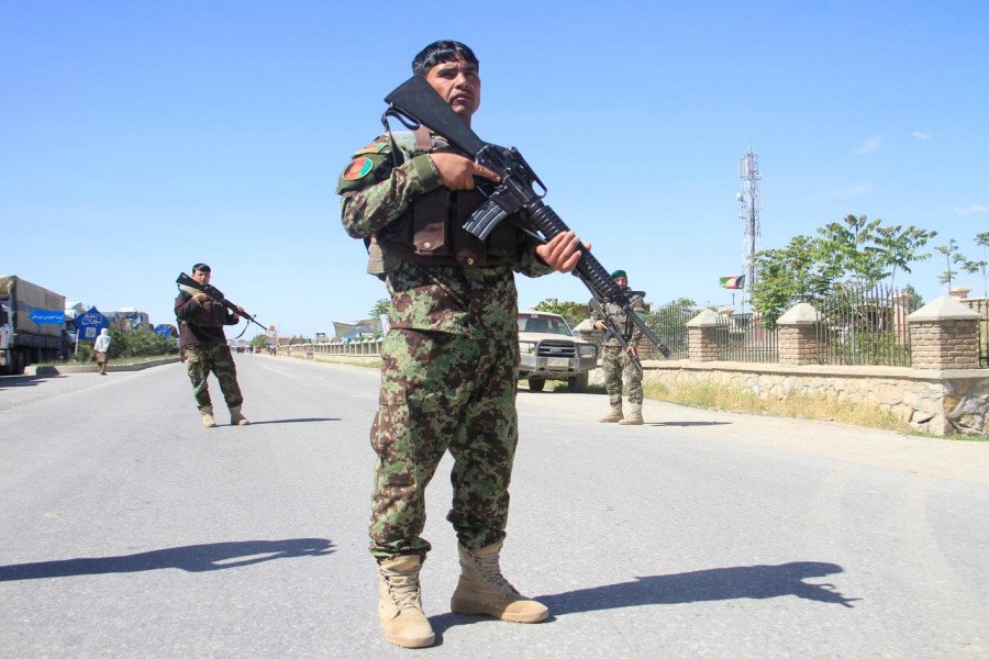 Afghan National Army forces stand guard in Ghazni province, Afghanistan on May 18, 2020 — Reuters photo