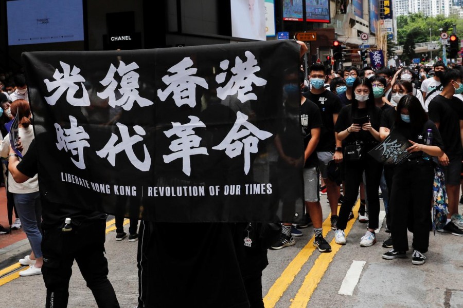 Anti-government protesters march again Beijing's plans to impose national security legislation in Hong Kong, China on May 24, 2020 — Reuters photo