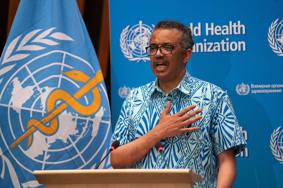 Tedros Adhanom Ghebreyesus, Director General of the World Health Organization (WHO) attends the virtual 73rd World Health Assembly (WHA) during the coronavirus disease (COVID-19) outbreak in Geneva, Switzerland on May 19, 2020 — WHO Handout via REUTERS