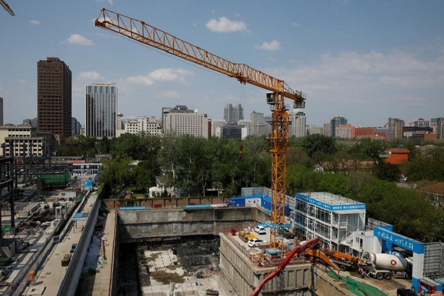 A crane is seen at a construction site in Beijing, following an outbreak of the novel coronavirus disease (COVID-19), China, April 17, 2020. — Reuters