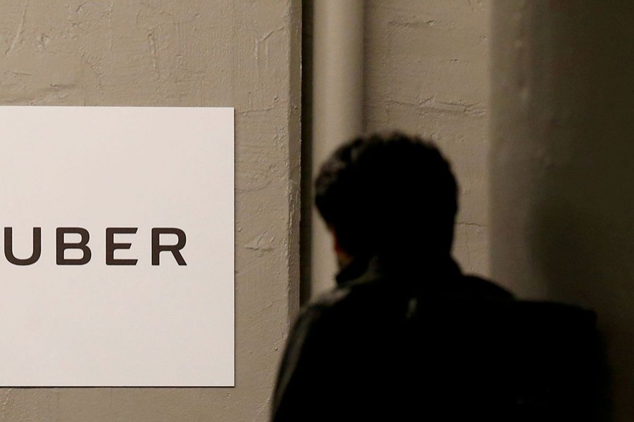 A man arrives at the Uber offices in Queens, New York, US on February 2, 2017 — Reuters/Files