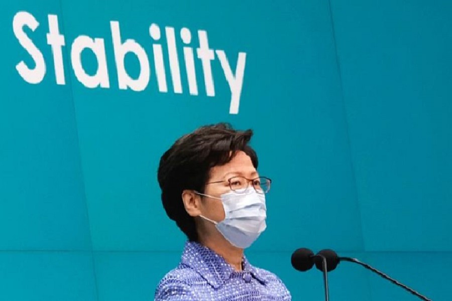 Hong Kong Chief Executive Carrie Lam speaks during a news conference in Hong Kong on May 26, 2020. — Reuters