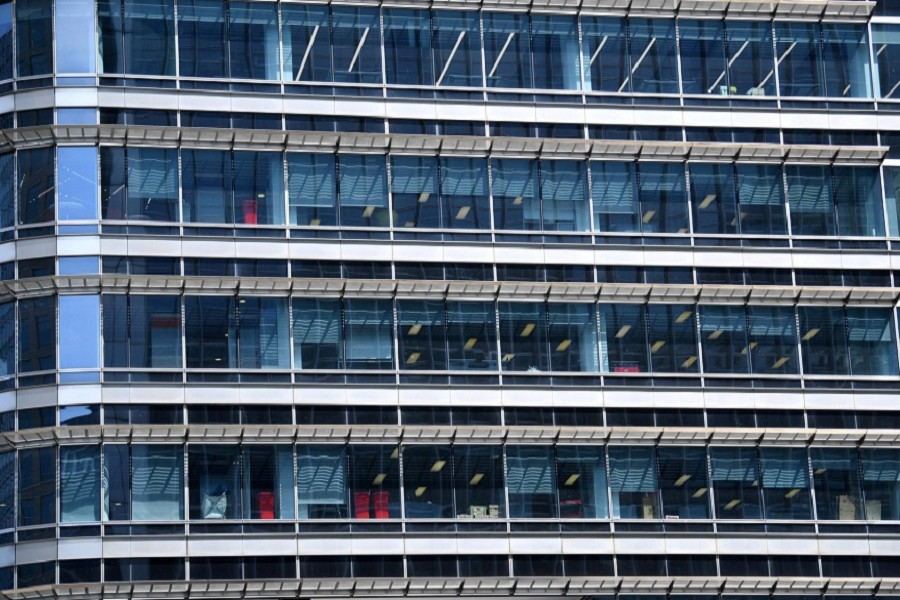An office building in Canary Wharf, following the outbreak of the coronavirus disease (COVID-19), London, Britain, May 27, 2020. — Reuters