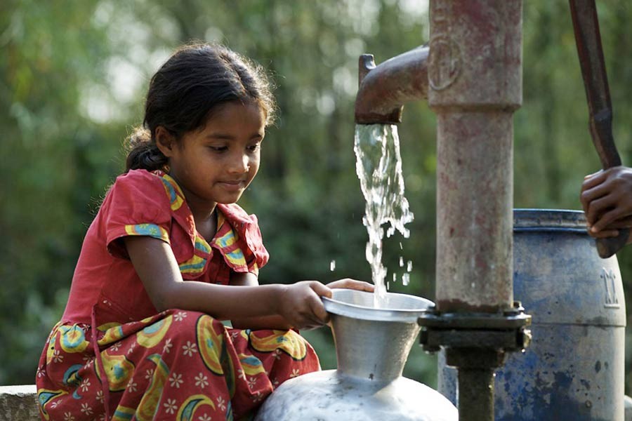 Tubewell is the primary source of water for drinking in rural areas           — UNICEF Photo