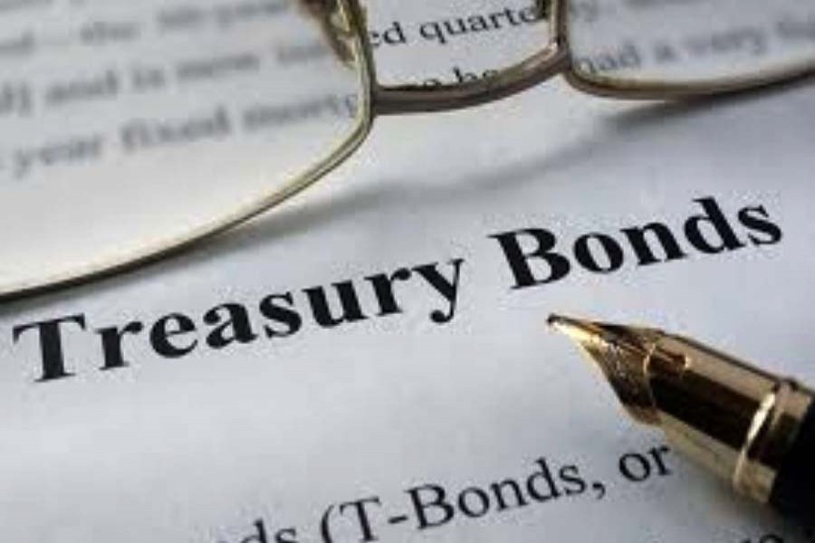 Interest on treasury bond rises slightly