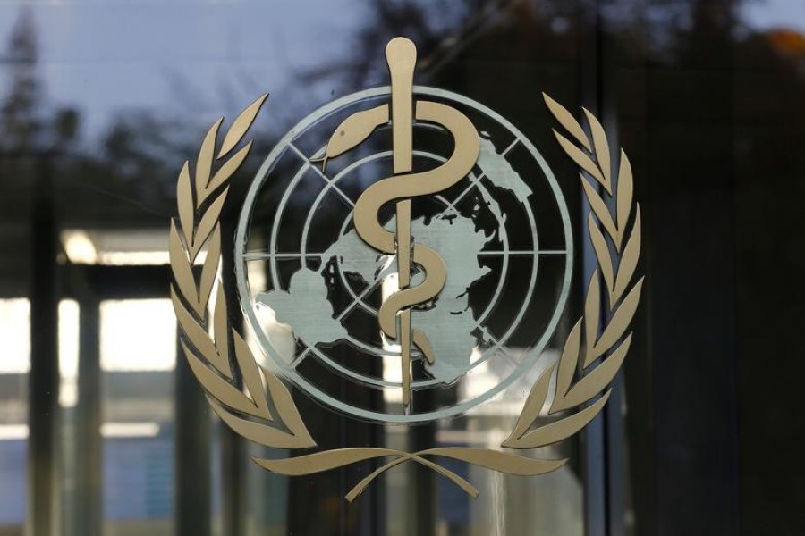 A logo is pictured on the World Health Organization (WHO) headquarters in Geneva, Switzerland on November 22, 2017 — Reuters/Files