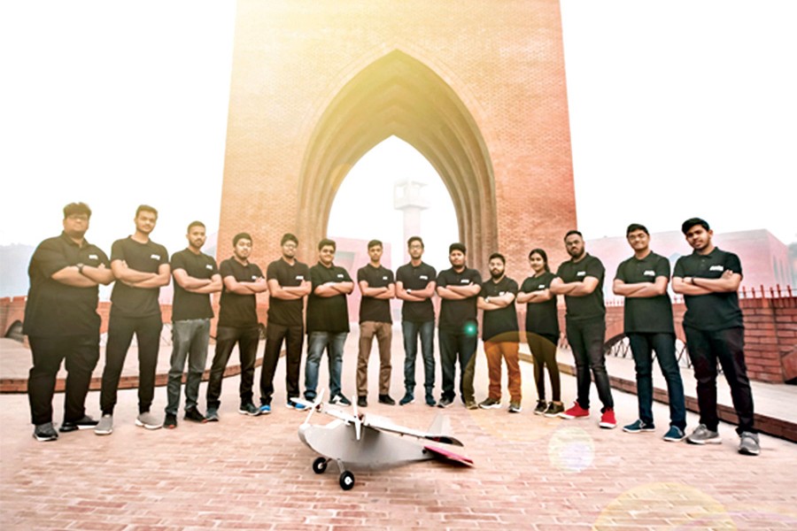 Team ANTS, consisting of fourteen undergraduates from Islamic University of Technology (IUT) with their Freedom-71 project