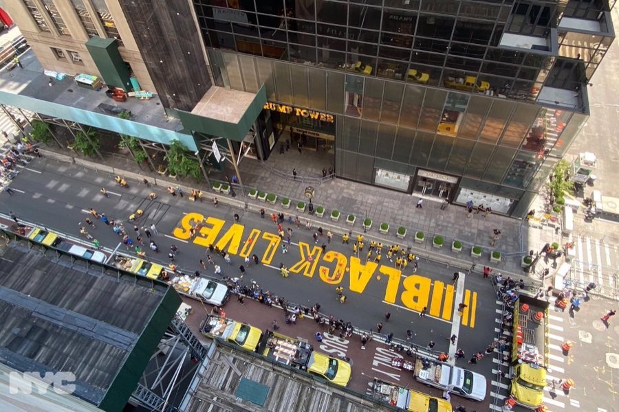 NYC paints ‘Black Lives Matter’ mural in front of Trump Tower