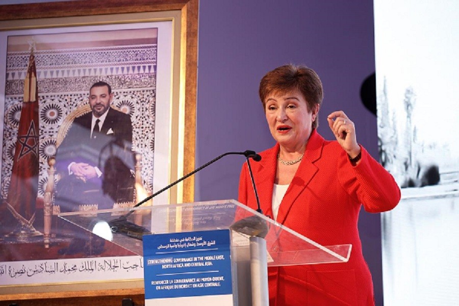 IMF Managing Director Kristalina Georgieva speaks during a news conference in Rabat, Morocco, February 20, 2020 — Reuters/Files