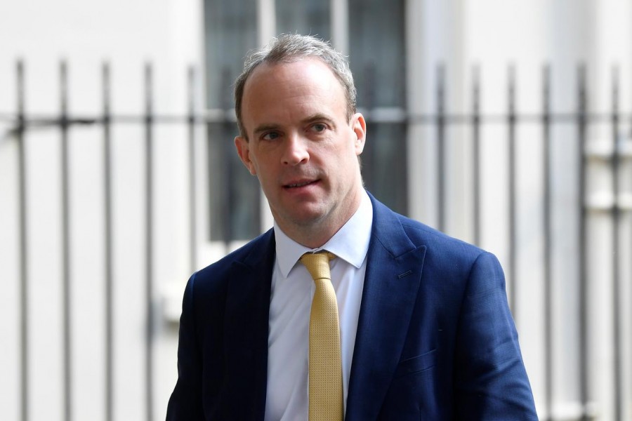 Britain's Secretary of State for Foreign affairs Dominic Raab leaves Downing Street in London, following the outbreak of the coronavirus disease (Covid-19), London, Britain on May 11, 2020 — Reuters/Files