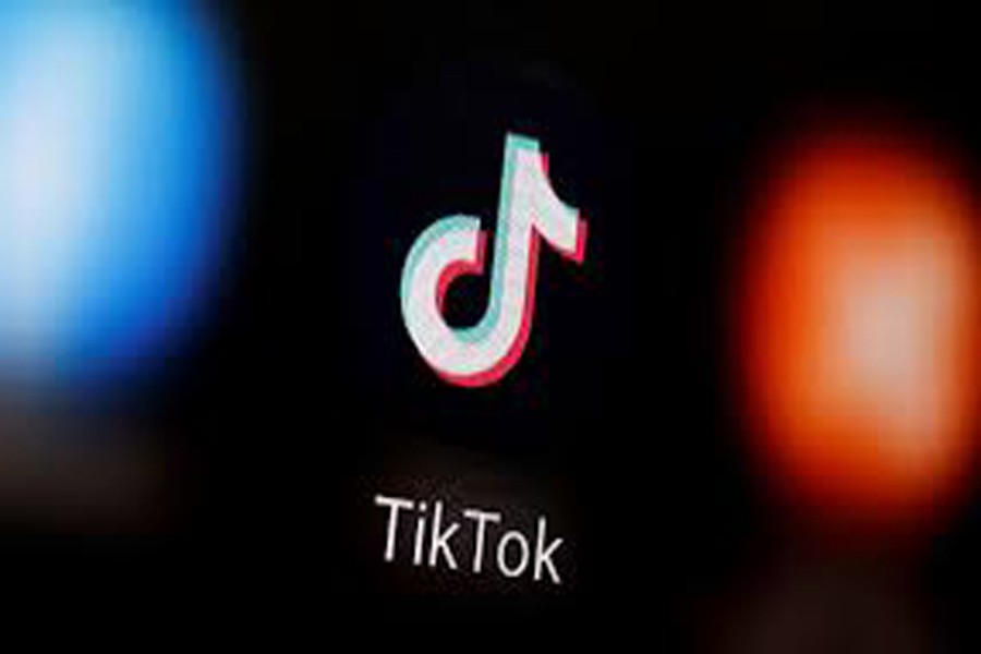 FILE PHOTO: A TikTok logo is displayed on a smartphone in this illustration taken January 06, 2020. REUTERS/Dado Ruvic/Illustration