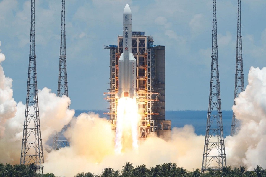 The Long March 5 Y-4 rocket, carrying an unmanned Mars probe of the Tianwen-1 mission, takes off from Wenchang Space Launch Center in Wenchang, Hainan Province, China, July 23, 2020 — Reuters