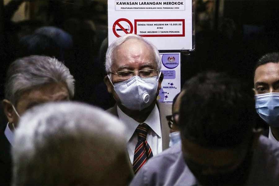 Former Malaysian Prime Minister Najib Razak arriving at Kuala Lumpur High Court in Kuala Lumpur, Malaysia on Tuesday –Reuters Photo