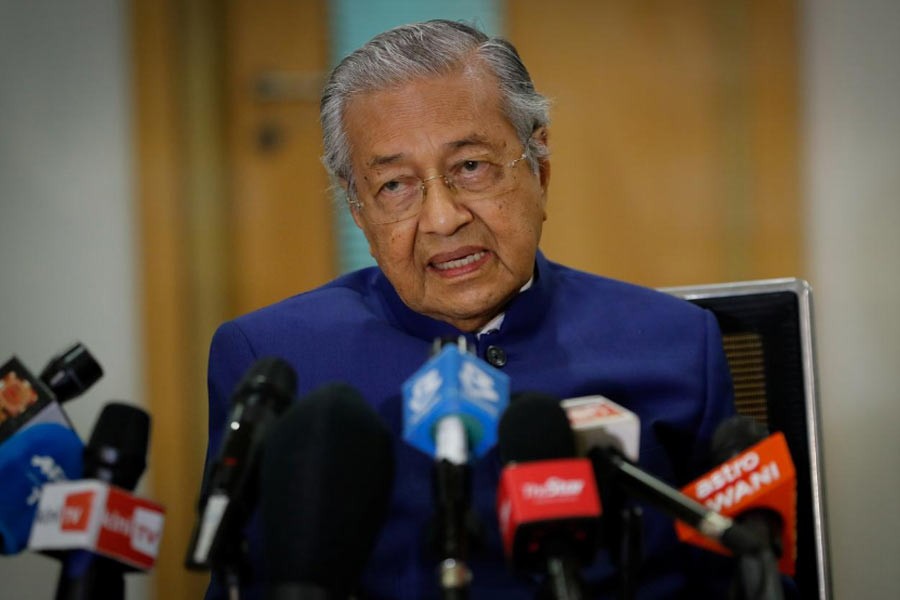 Malaysia's former Prime Minister Mahathir Mohamad speaking during a news conference in Kuala Lumpur, Malaysia on Friday –Reuters Photo