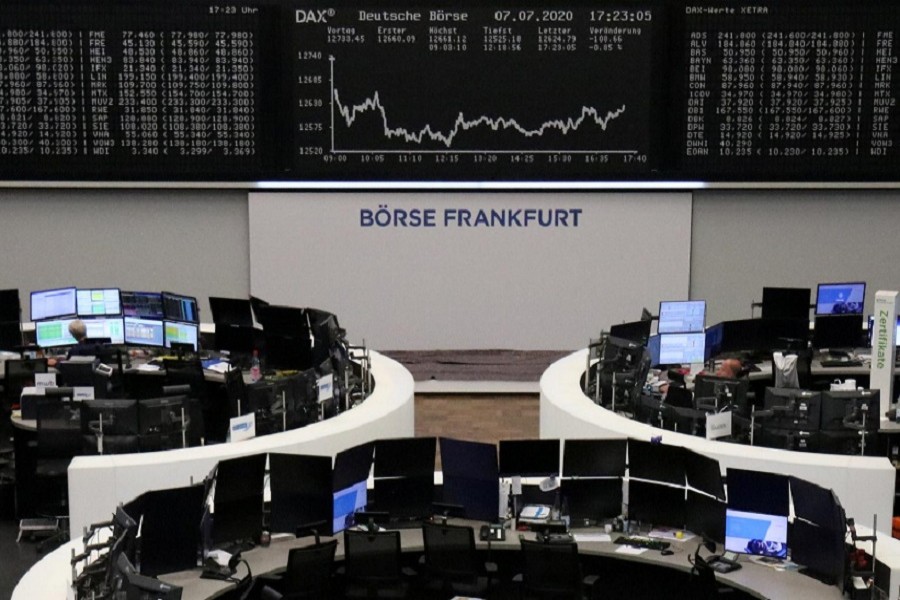 The German share price index DAX graph is pictured at the stock exchange in Frankfurt, Germany, July 07, 2020 — Reuters/Files