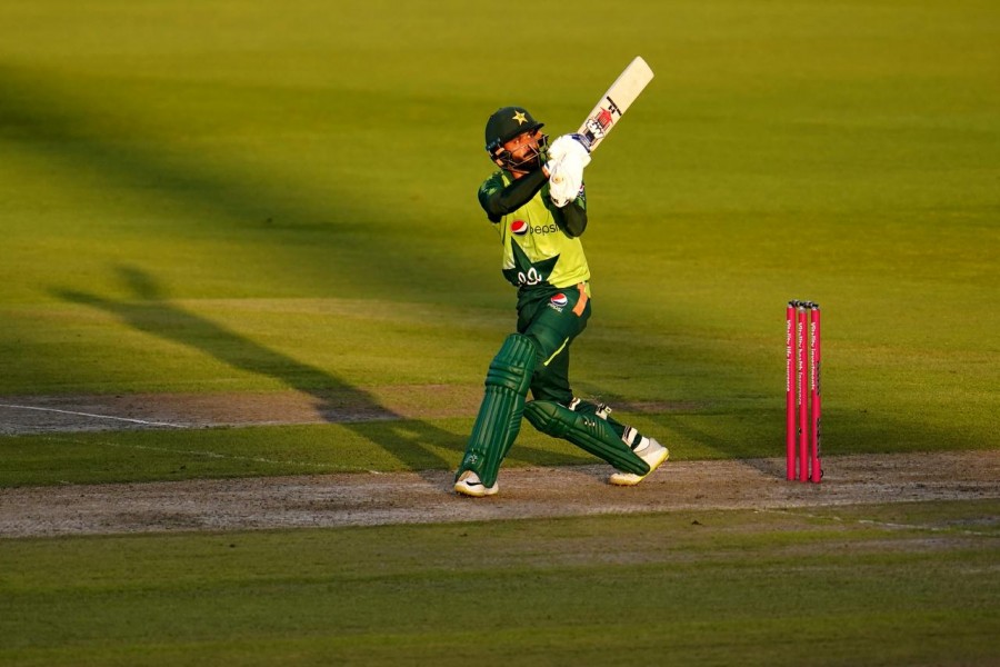 Pakistan's Mohammad Hafeez seen in action in this Reuters photo