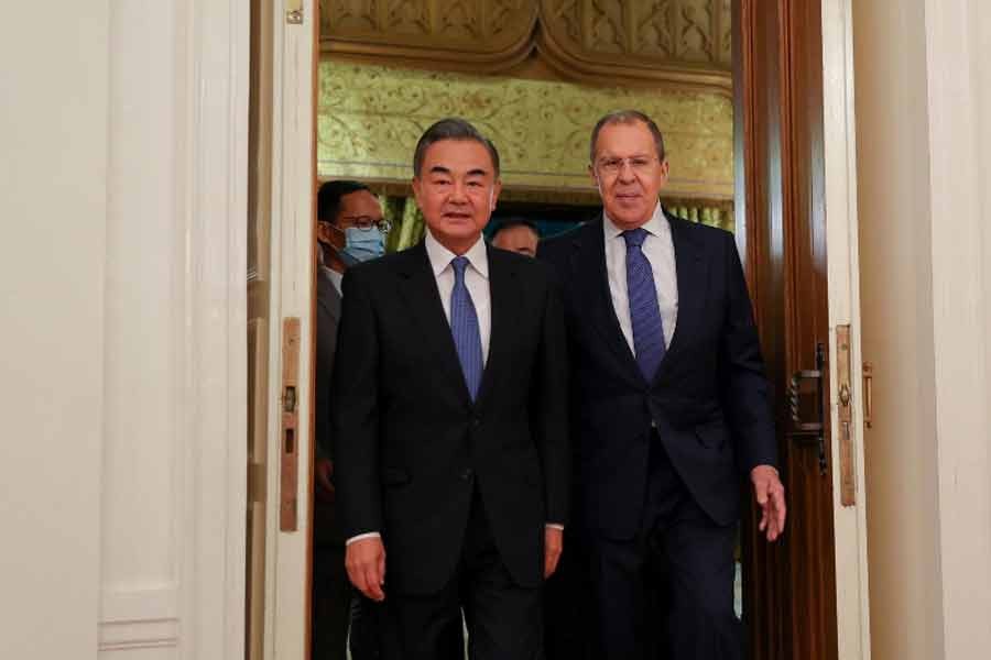 Chinese Foreign Minister Wang Yi and his Russian counterpart Sergei Lavrov