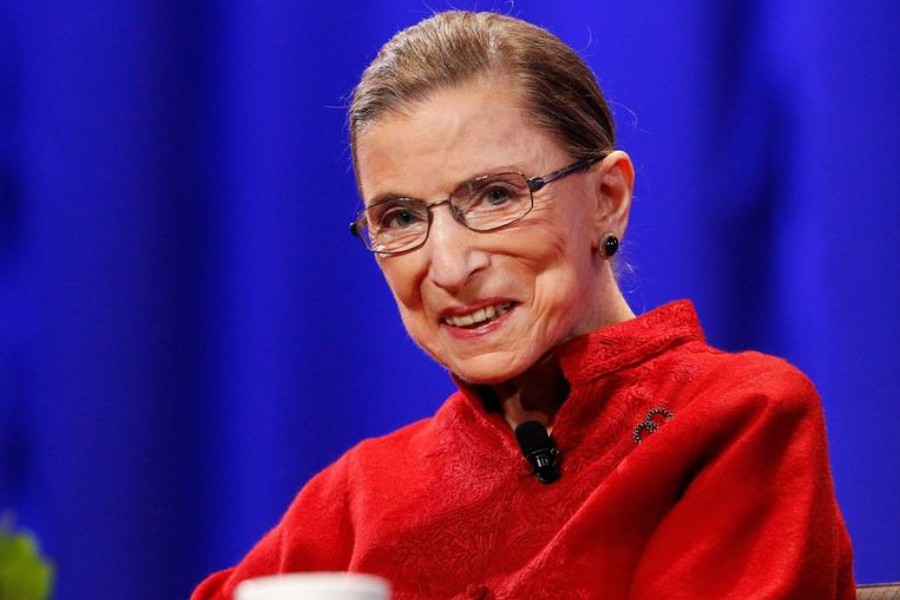 Justice Ruth Bader Ginsburg attends the lunch session of The Women's Conference in Long Beach, California October 26, 2010. REUTERS/Mario Anzuoni/File Photo