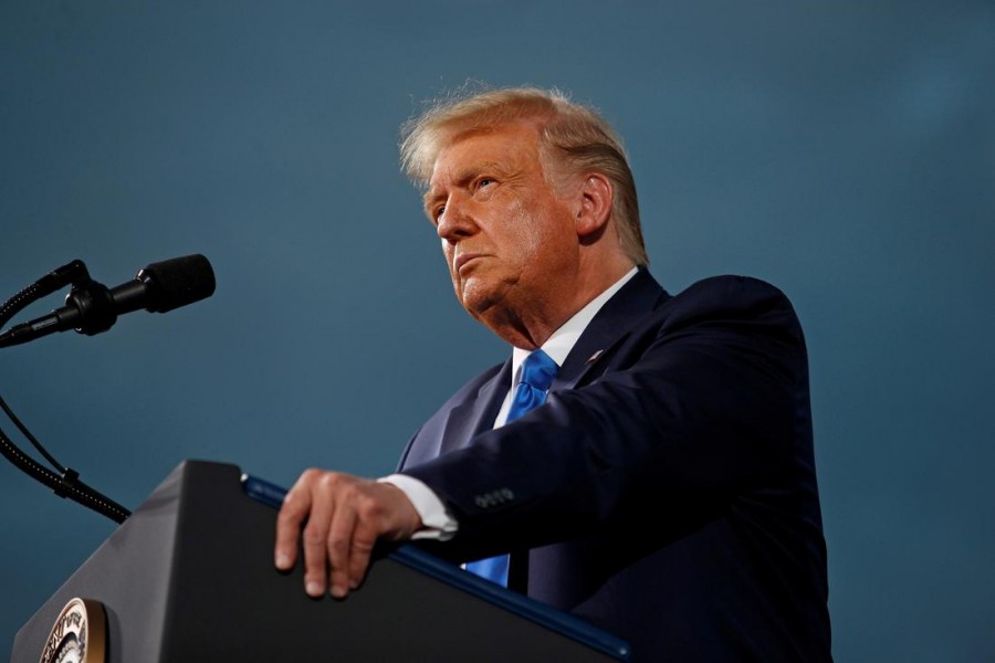 US President Donald Trump speaks during a campaign rally at Cecil Airport in Jacksonville, Florida, US, September 24, 2020 — Reuters