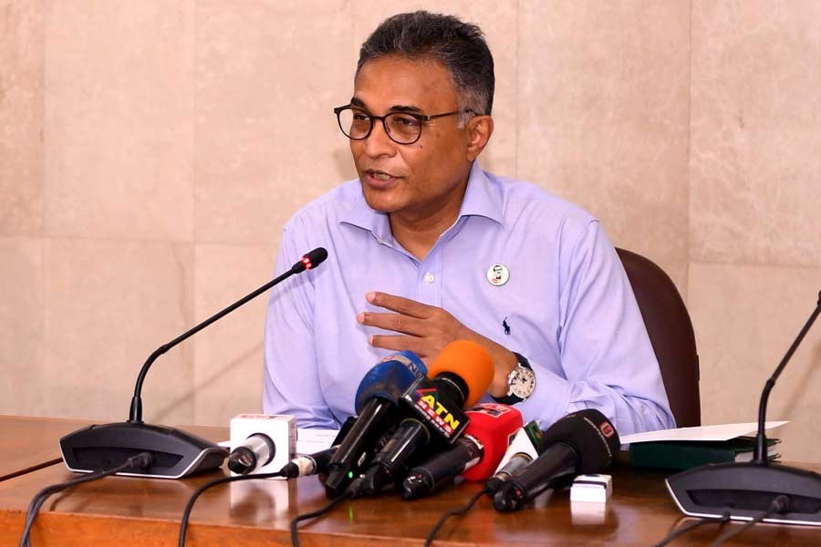 Prime Minister’s Principal Secretary Dr Ahmad Kaikaus addressing a press briefing at the Prime Minister’s Office (PMO) on Thursday  -PID Photo