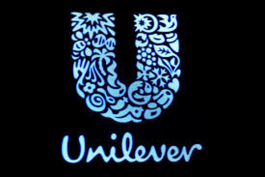 The company logo for Unilever is displayed on a screen on the floor of the New York Stock Exchange (NYSE) in New York, US on February 17, 2017 — Reuters/Files