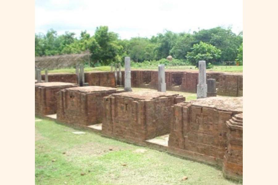 A partial view of the Rajbari fort in Kendua upazila of Netrakona district — FE Photo