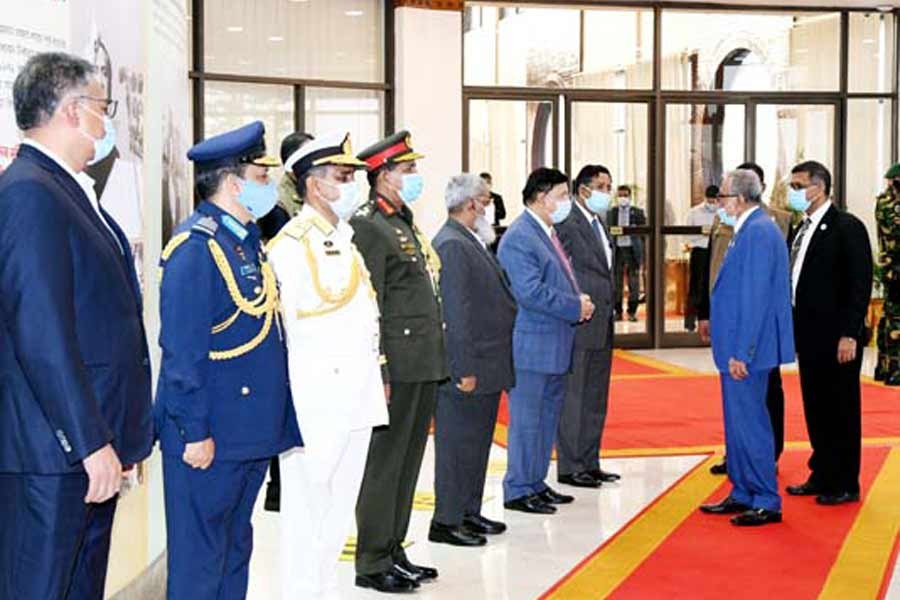 President returns home from UAE
