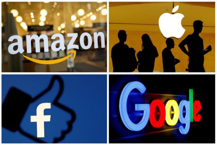 The logos of Amazon, Apple, Facebook and Google in a combination photo — Reuters/Files