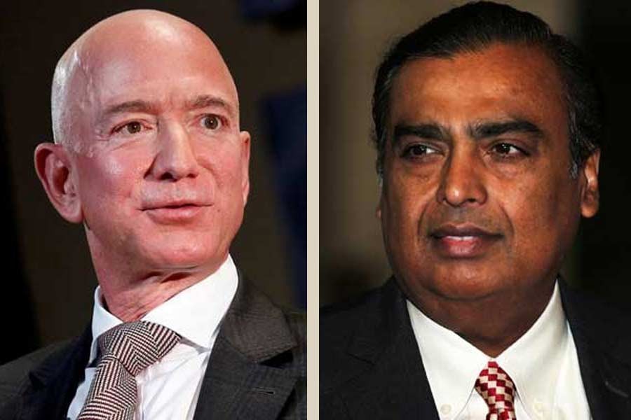 Jeff Bezos and Mukesh Ambani