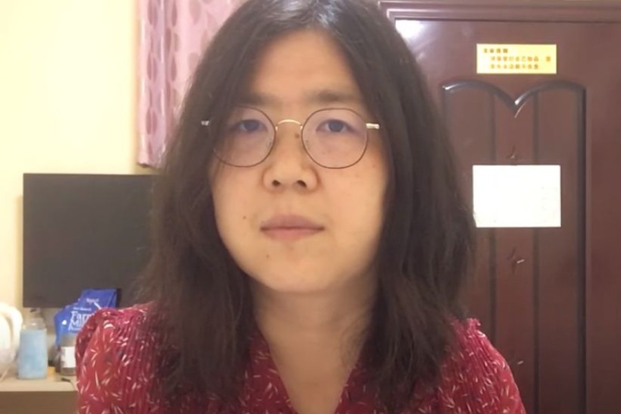Zhang Zhan is one of several citizen journalists who have run into trouble for reporting on Wuhan - Youtube/Screenshot